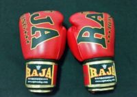 นวมมวยไทย Raja Boxing Thai Boxing Gloves -Leather- Red/Black -10oz