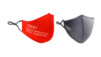 หน้ากากผ้า Audi mouth-nose-mask, red/ grey