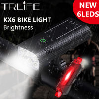 TRLIFE ที่มีประสิทธิภาพ6T6ไฟจักรยาน USB ชาร์จ5000Lumens สว่างจักรยานแสง MTB ไฟฉายด้านหน้าโคมไฟเป็นธนาคารอำนาจ