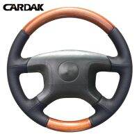 CARDAK Car หนังเทียมสีดำเย็บด้วยมือฝาครอบพวงมาลัยสำหรับมิตซูบิชิปาเจโร2004 2005 2006 2007 2008 2010 2009