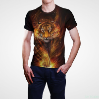 New Summer 2022 New Summer Animal Tiger 3D Printed T Shirts Casual Fashion Short Sleeve Men Women Children Cool Streetwear Top Tees fashion versatile t-shirt