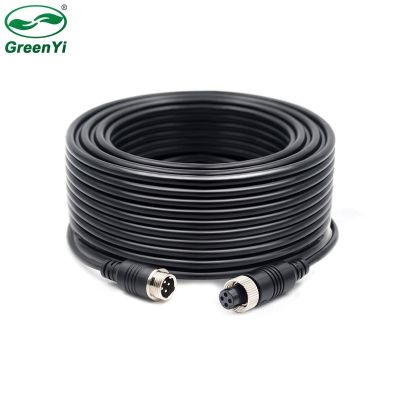 GreenYi 4-pin aviation 3M 5M 10M 15M 20M extension video cable for truck bus monitor camera connection