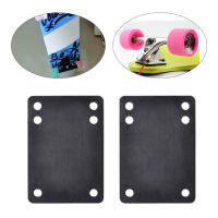 LazaraLife สเก็ตบอร์ดแผ่นท่อตั้งคู่ Risers Longboard Shock Pads สีดำ