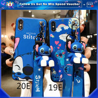 การ์ตูน Stitch สำหรับ Huawei Y5 Y5 Lite Y5 Prime 2018 Y6 2018 Y9s โทรศัพท์สำหรับ Huawei Y7 Y7 Prime 2017 2018 2019สำหรับ Huawei Y7 Pro 2018 2019 Y9 2018 2019 Y9 Prime 2019กรณีซิลิโคนกระจกแต่งหน้าฝาหลังพร้อมสายคล้องแบบมีตัวยึด