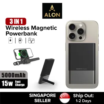 MagSafe 3 in 1 Magnetic Wireless Charging Station Power Bank 5000mAh  External Auxiliary Battery For iPhone 14~12 Apple Watch S8