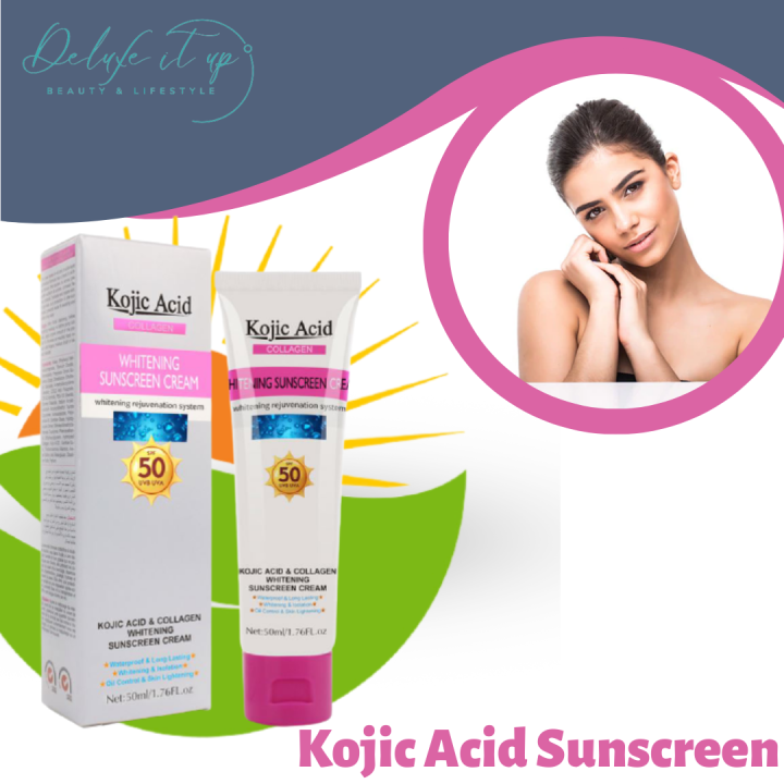 Original Kojic Acid Collagen Sunscreen Cream SPF50+ Whitening Cream ...