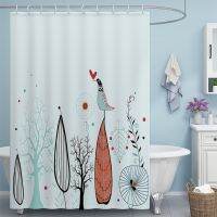 QSR STORE Garden Birds Shower Curtain Anime Waterproof Bathroom Curtains Tokio Hotel For Windows Free Shipping