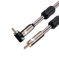 HIFI Audio Cable Male RCA to RCA Male for DVD Speaker Subwoofer Cable RCA Angle to Straight OFC ided 1M 2M 3M 5M 8M