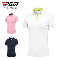 PGM Golf Womens Short Sleeve T-shirt Summer Sports Shirts Wear for Women YF556