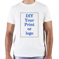 Customized Printed Fashion T Shirt Harajuku Men Top DIY Your Like Photo or Logo White T-shirt Fashion Custom Top Tshirt