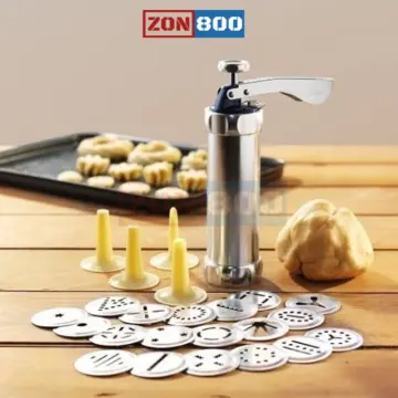 Cool Cook Cookie Press Machine Stainless Steel Biscuit Extruder