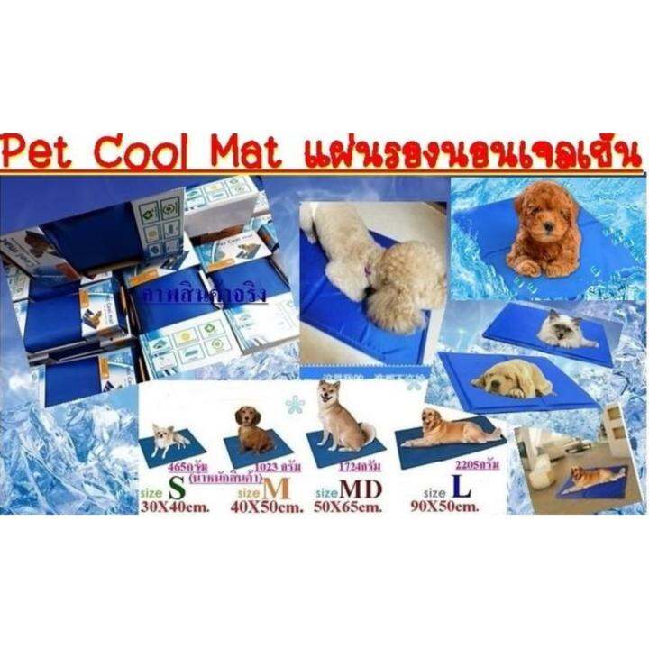 pet-cool-mat-ที่นอนเจลเย็นหมา-แผ่นเจลรองนอนหมา-แผ่นเจลเย็น-md-50cm-x-65cm