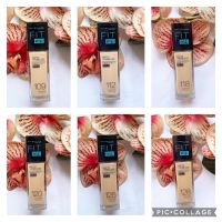 รองพื้น แป้งพัฟ 30 ml. รองพื้น แบบหัวปั๊ม Maybelline Matte + Poreless Fit Me Foundation SPF22 เมย์เบลลีน ฟิต มี แมต + พอร์เลส ฟาวเดชั่น รองพื้นกันน้ำ แป้งพัฟกันน้ำ