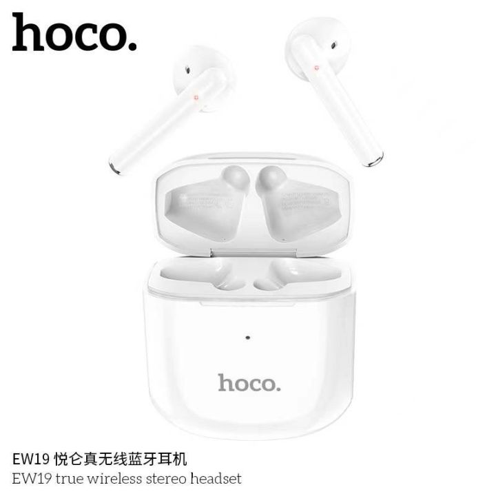 sy-new-hoco-ew19-yuelun-ชุดหูฟังบลูทูธไร้สายที่แท้จริงรองรับการโทรผ่านโทรศัพท์มือถือและการฟังเพลง-มาใหม่ค่ะ