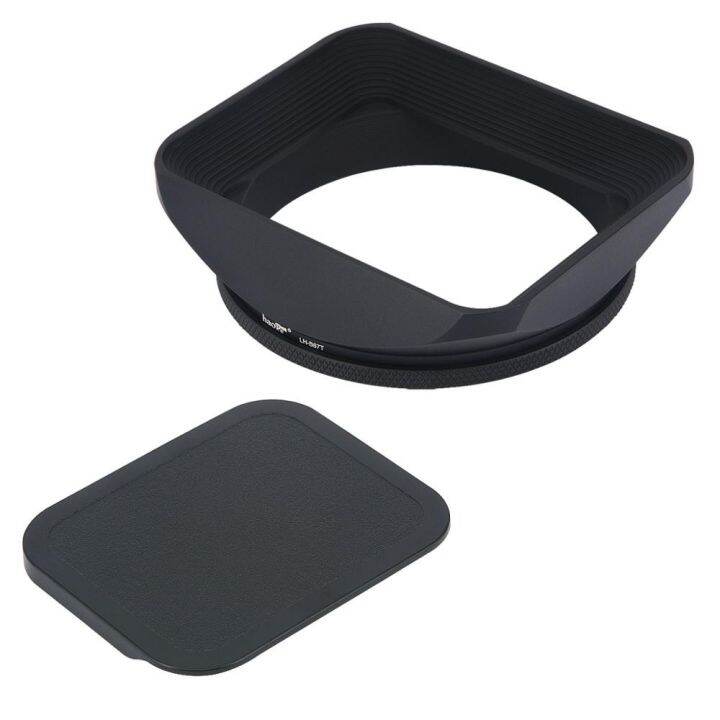 Haoge 67Mm Square Metal Lens Hood With Cap For 67Mm Canon Nikon Leica