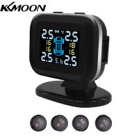 KKmoon รถ TPMS ยางความดันระบบการตรวจสอบมินิ USB ยางความดันการตรวจสอบตรวจจับที่มี4เซ็นเซอร์ภายนอกฟังก์ชั่นปลุกพอร์ต USB