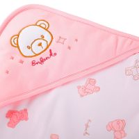 ENFANT ผ้าห่อตัว  ลายหมี Cute Bear สัมผัสนุ่ม สีชมพู ขนาด30x30 นิ้ว