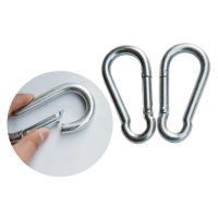 20Pcs Mini อลูมิเนียมสีเงินฤดูใบไม้ผลิ Carabiner Snap Hook พวงกุญแจ EDC Survival Outdoor Camping เครื่องมือขนาด40*20*3.6มม.