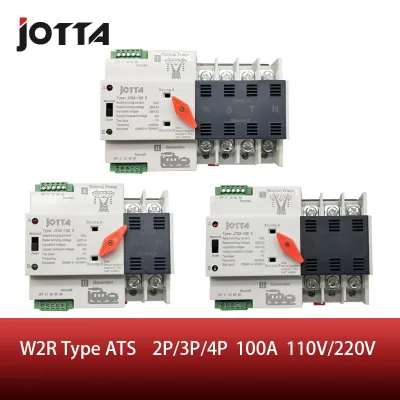 W2r-2p Jotta สวิตช์แปลงไฟฟ้าอัตโนมัติ,3P/4P 100a 110V/220V Mini Ats สวิตช์ที่ให้กำลังสองทางสวิตช์เลือก