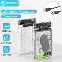 PHIXERO HDD กรณี2.5นิ้ว SATA กับ USB 3.0อะแดปเตอร์ SSD พีซีกรณี Type C UASP ฮาร์ดไดรฟ์ภายนอก Enclosure ฮาร์ดดิสก์สำหรับแล็ปท็อปพีซี