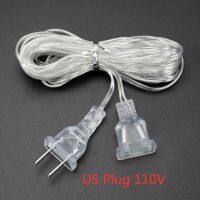 สายไฟต่อพ่วงปลั๊ก Eu/Us Cord110-220v สายพ่วงไฟในร่มสำหรับหลอดไฟประดับแบบสาย Led พลังต่ำวันหยุด