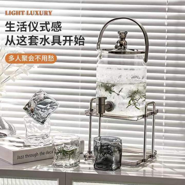 Large Capacity Water Dispenser With Tap For Iced Water, Fruit Tea