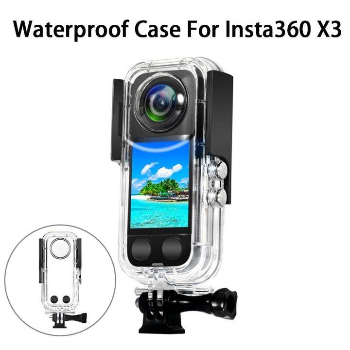 เคสสำหรับดำน้ำ-x3-insta360กระเป๋ากล้องกันน้ำสำหรับ-insta-360-x3ใต้น้ำกล่องป้องกันพาโนรามากล้องแอคชั่นแคมเมราอุปกรณ์เสริม