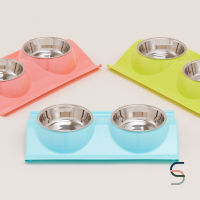 SARABARN Double Pet Bowl | ชามอาหารสัตว์เลี้ยงแบบคู่ ชามอาหารหมา แมว