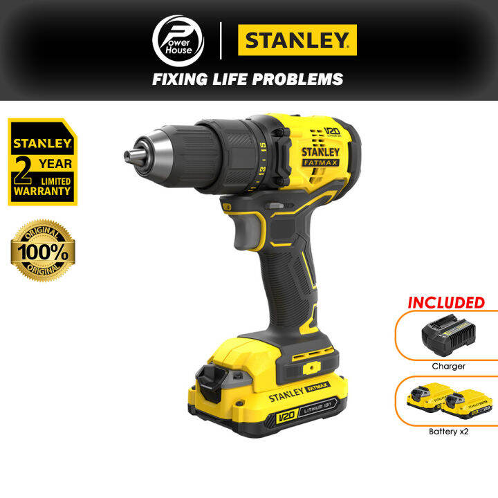 STANLEY SBD710D2K-B1 20V 13mm Brushless Cordless Drill Driver ...