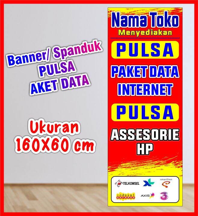 Spanduk Banner Backdrop Konter Pulsa Banner Konter Pulsa Spanduk