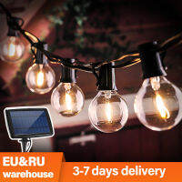 Festoon Led Light Solar Lamp Outdoor Lighting For The Garden Decoration Christmas Garland String Bulb Camping Lantern