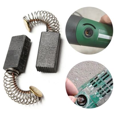 2x Carbon Brushes for Power Tools Electric Drill Hammer Angle Grinder Graphite Brush Replacement 5 x 8 x 15mm Rotary Tool Parts Accessories