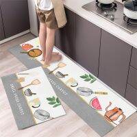 Hot K Keset Dapur กันลื่นพรมห้องนั่งเล่นพื้นที่ยาวโคมไฟวางพื้นข้างเตียงพรมสำหรับห้องนอนแต่งบ้านสมัยใหม่เครื่องครัวลายการ์ตูนพรมเช็ดเท้า
