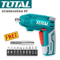 Total สว่านไขควงไร้สาย ขนาด 4V-Cordless Screwdriver 4V รุ่น TSDLI0401 แถมฟรี ดอกไขควง 10ชิ้น+ที่จับดอกไขควง TTP Store