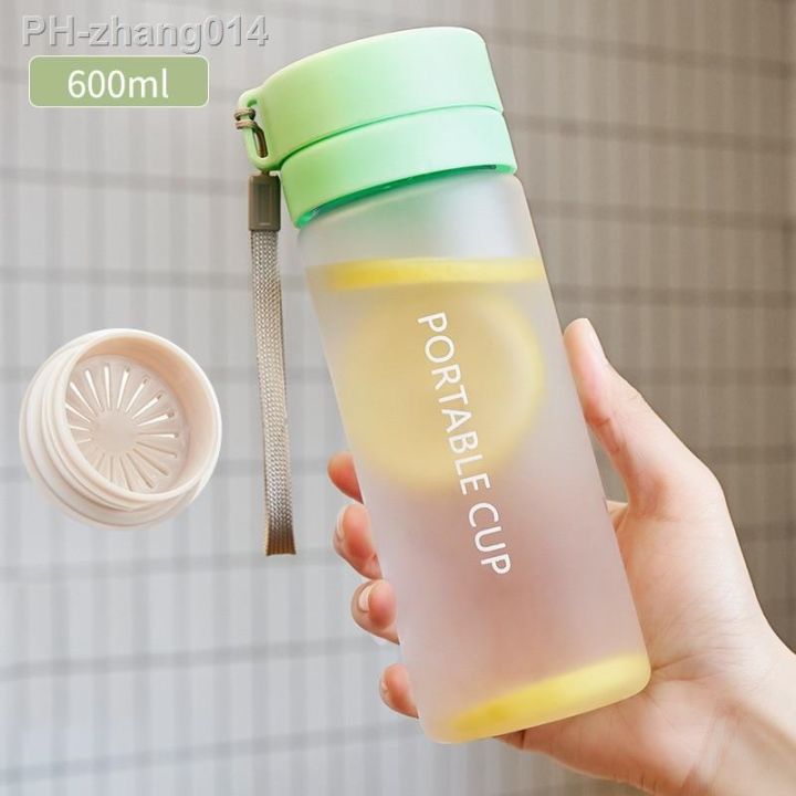 600ml-drinking-water-bottle-bpa-free-plastic-water-cup-portable-reusable-large-capacity-sports-water-bottles-for-outdoor-camping