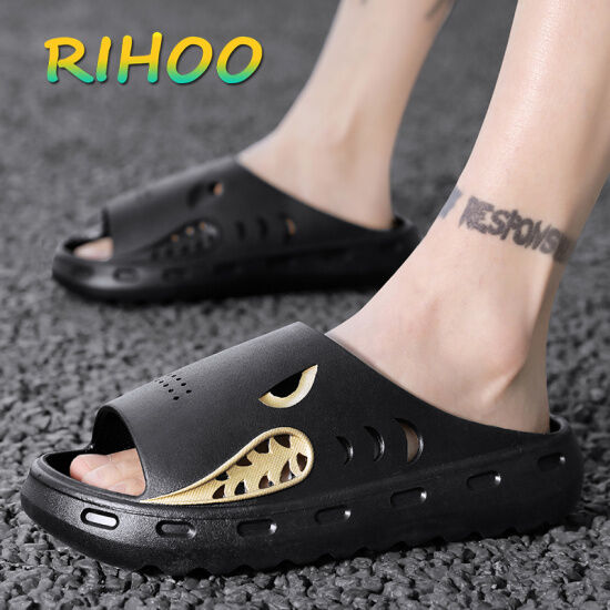 Rihoo người đàn ông dép đi trong nhà dày có đế dép đi trong nhà bước trên - ảnh sản phẩm 1