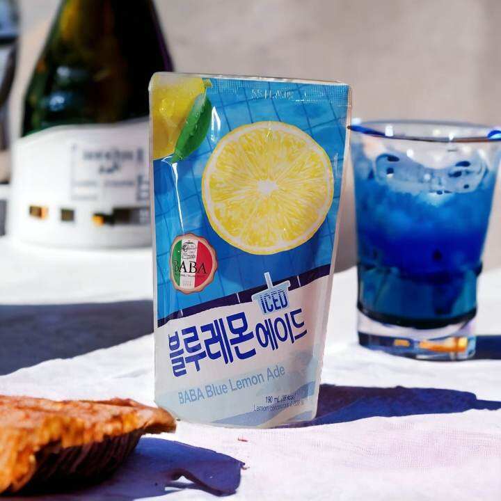 BABA BLUE LEMONADE POUCH DRINKS 190ML Lazada PH