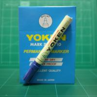 ปากกามาร์คเกอร์ โยเคน Yoken No.10 Permanent Marker กันน้ำ แห้งไว หมึกสีน้ำเงิน (1กล่อง/12ด้าม) เหมาะสำหรับ เขียนผ้า พลาสติก และอื่นๆ CCHAITIP STATIONERY เครื่องเขียน อุปกรณ์สำนักงาน ออฟฟิศ