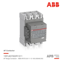 ABB AF370-30-11-13 370A 200kW คอนแทคเตอร์ 100-250VAC/DC, ABB AF Range Contractor  1NO+1NC