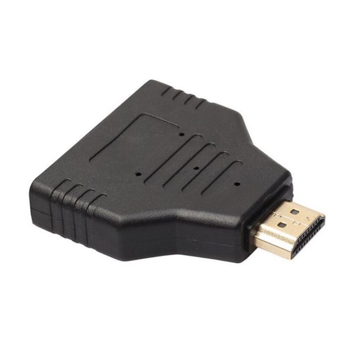 ：“{》 Switch Splitter Adapter 1X2 Video Converter For HDTV 1080P 1 HDMI-Compatible Male In To 2 Female Out 1.4