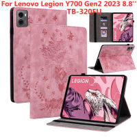 Gen2 Y700เคสโทรศัพท์ Lenovo นูนกองทัพกันกระแทก TB-320FU 8.8นิ้วเคสตั้งได้หนัง PU พยุหะเคสโทรศัพท์ Lenovo Y700 Casing Tablet 2th