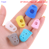 ?【Lowest price】Tirgat 10pcs กีตาร์ปลายนิ้วป้องกัน5ขนาดซิลิโคนยามนิ้วครอบคลุมหมวก