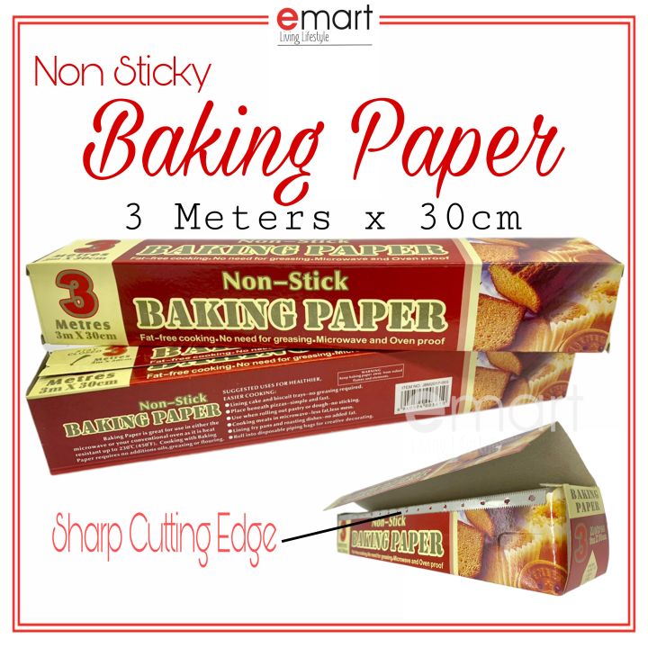 Non-Stick Microwave and Oven Proof Baking Paper Cook Tools/ Kertas Kek ...