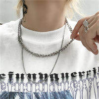 Double-layer Chain Necklace Cool Girl Women Accessory