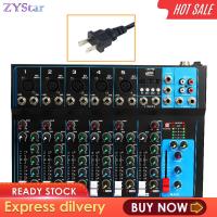 ZYStar บอร์ดผสมเสียงเครื่องผสมเสียง7ช่องสำหรับบันทึกเสียงในสตูดิโอ