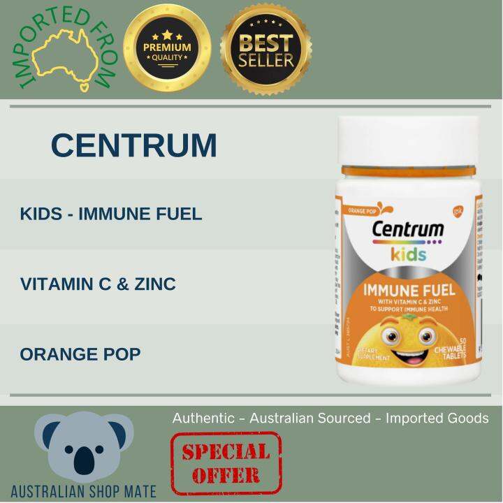 Centrum Kids Immune Fuel, 50 Chewable Tablets, with Vitamin C and