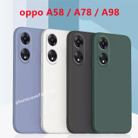 เคสนิ่มสำหรับ Oppo A58 A98 A78 NFC 4G 5G 2023ขอบตรงซิลิโคนนิ่มเคสนิ่มใส่โทรศัพท์เลนส์กันกระแทกน่ารักคลุมทั้งหมดป้องกันกล้อง