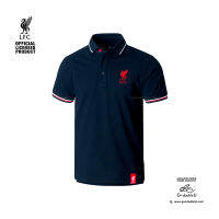 เสื้อโปโลผ้า จูติ  cvc ลิเวอร์พูล ลิขสิทธิ์แท้ รุ่น LFC-P089 สีกรม