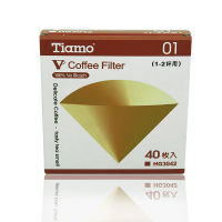 (AI Market) Tiamo 01 กระดาษกรองกาแฟ ทรงกรวย ขนาด 1-2 ถ้วย