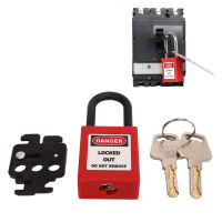 MCB Lockout Tagout Steel Circuit Breaker Lock 38mm Shackle Nylon Padlock for Schneider Circuit Breakers